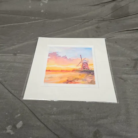JANE DONAGHY "THAXTED WINDMILL AT SUNSET" ART PRINT 13/25