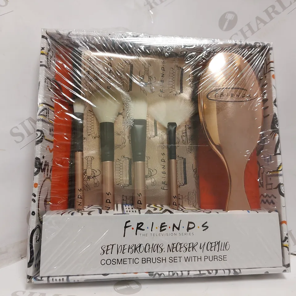 SEALED F.R.I.E.N.D.S COSMETIC BRUSH SET WITH PURSE