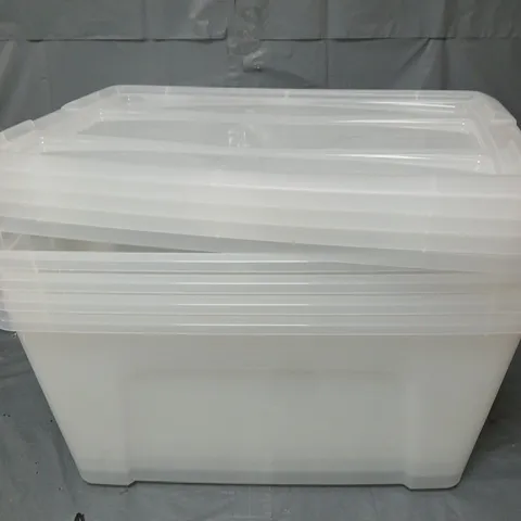 BOXED IRIS TRIO OF PLASTIC STORAGE BOXES - COLLECTION ONLY 