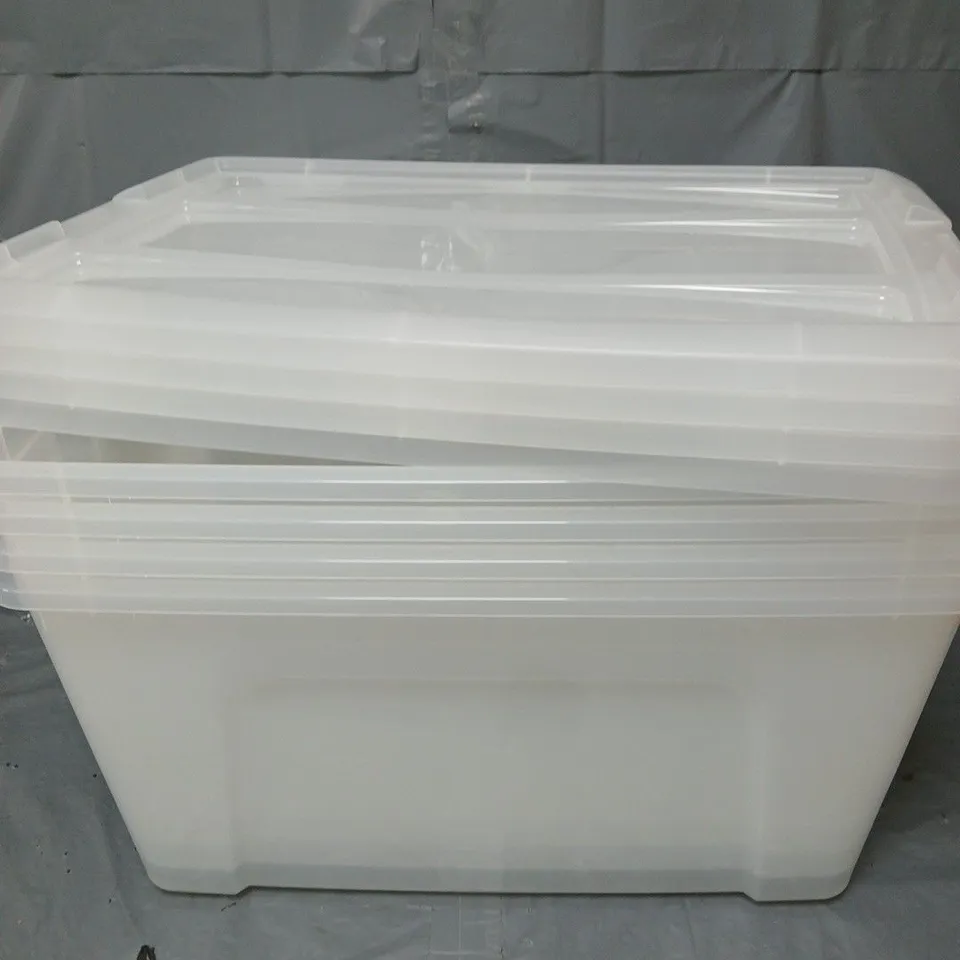BOXED IRIS TRIO OF PLASTIC STORAGE BOXES - COLLECTION ONLY 