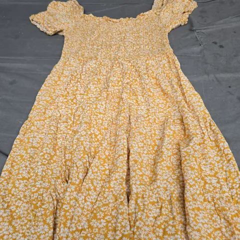 APRICOT FLORAL SUMMER DRESS - SIZE 12