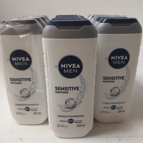 APPROX 16 X 250ML NIVEA MEN SENSITIVE SOOTHING SHOWER GEL
