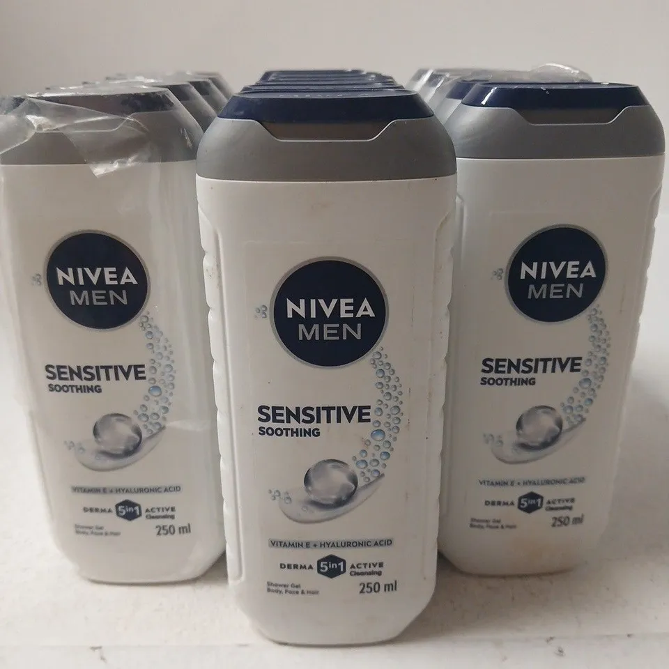 APPROX 16 X 250ML NIVEA MEN SENSITIVE SOOTHING SHOWER GEL