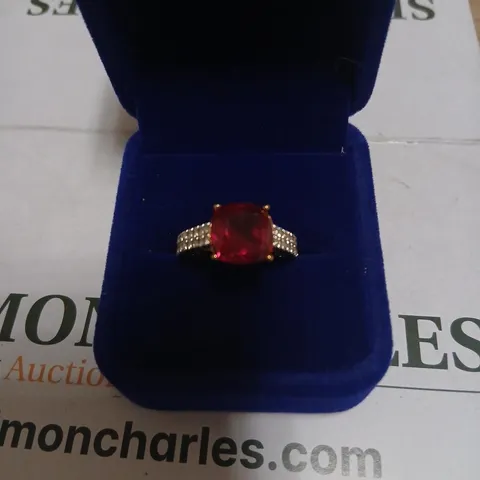 OUTLET 4.25CT FIRE LIGHT RUBY 9CT YELLOW GOLD RING