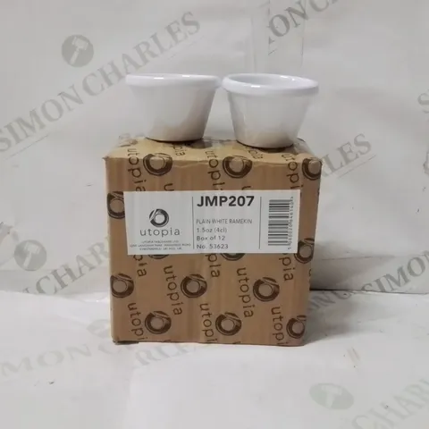 BOXED UTOPIA PLAIN WHITE RAMEKIN APPROXIMATELY 12