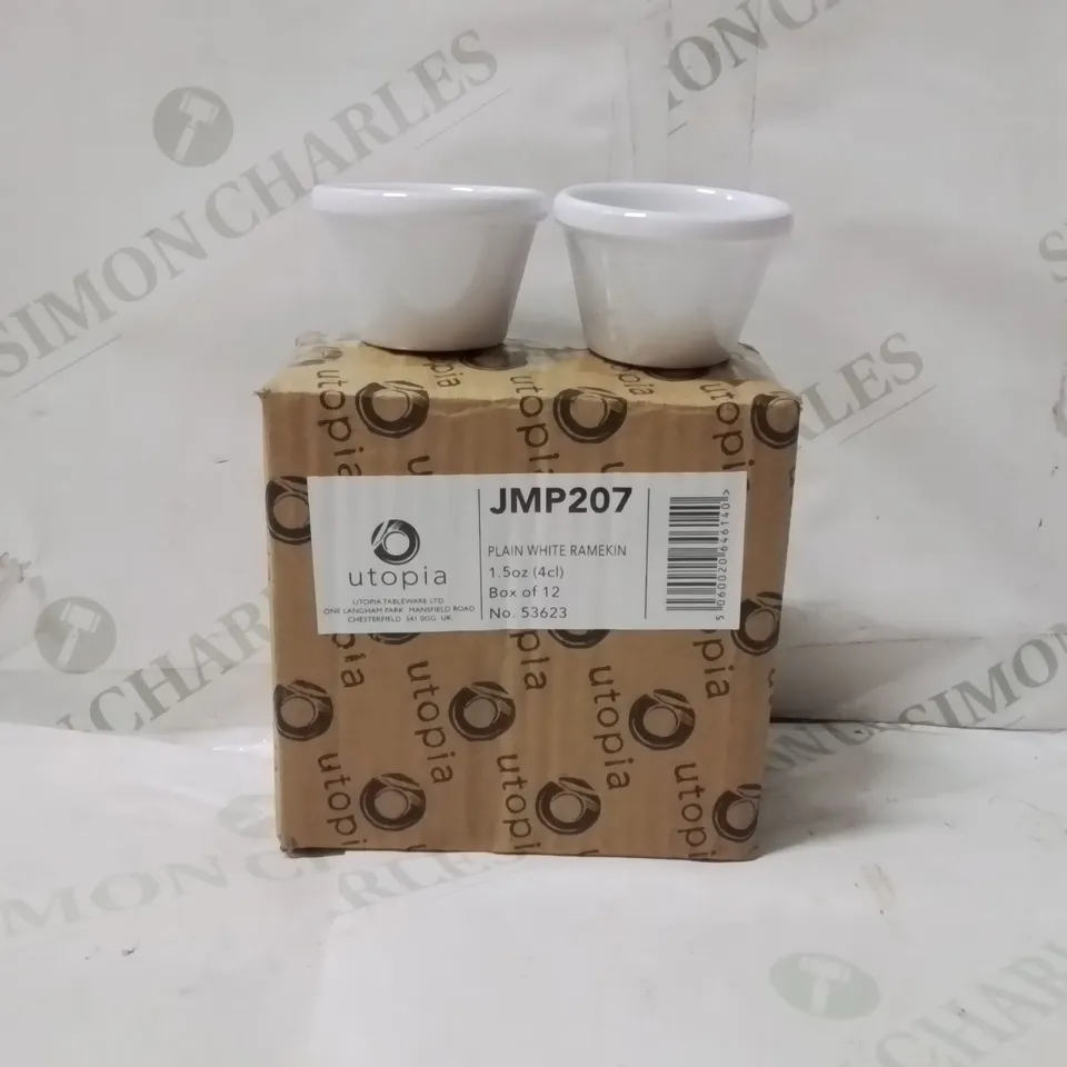 BOXED UTOPIA PLAIN WHITE RAMEKIN APPROXIMATELY 12
