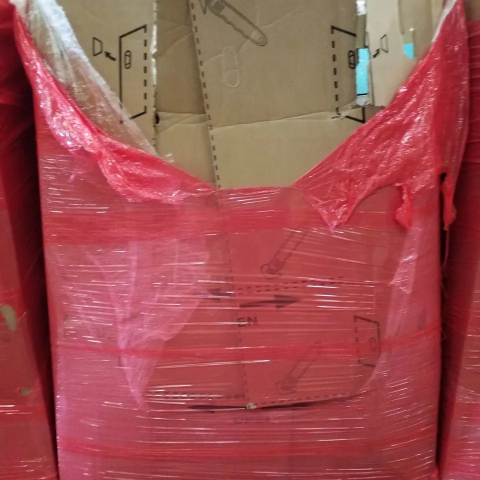 PALLET CONTAINING ASSORTED PRODUCTS INCLUDING POP UP TENT, UNDERSINK WATER FILTER SYSTEM, PLAYPEN, SOLAR PANEL KIT, STAR CHRISTMAS TREE