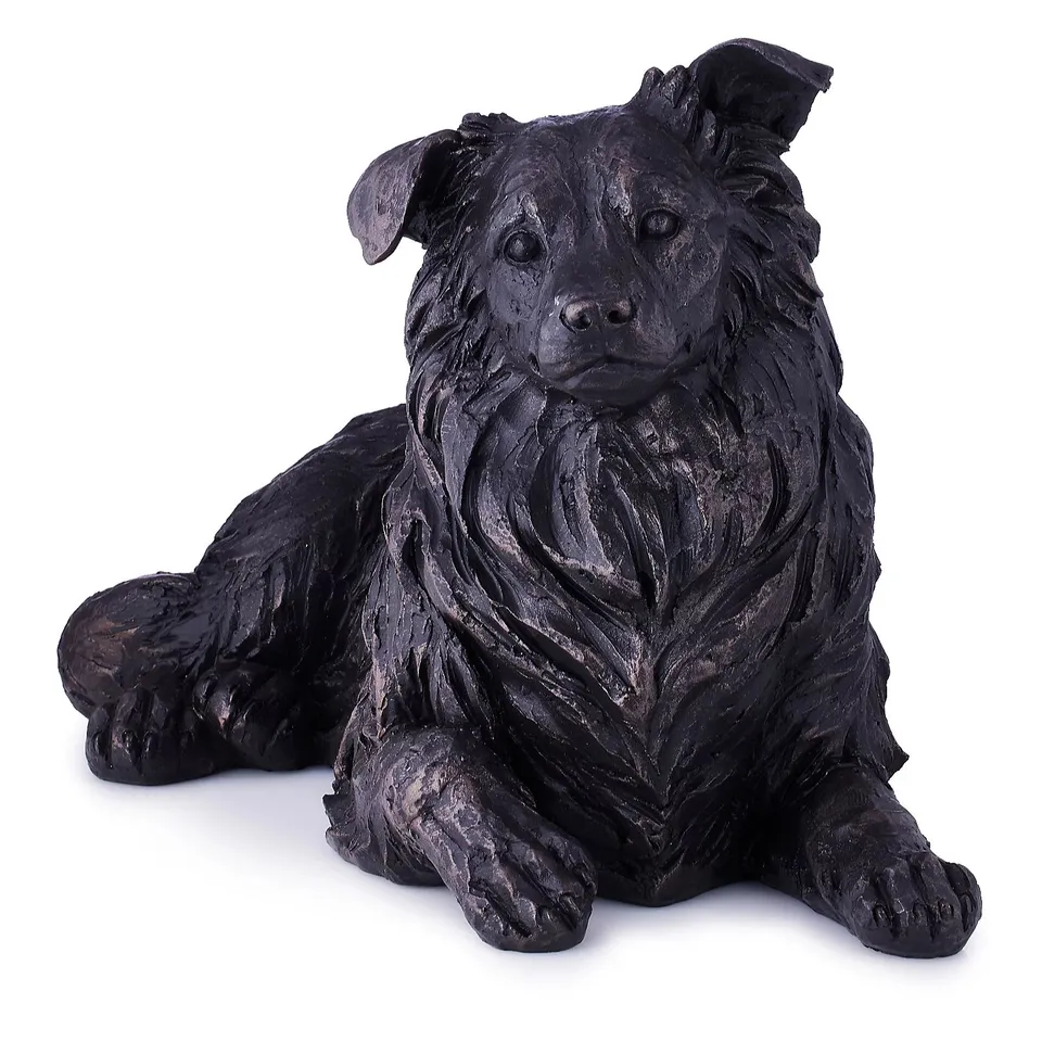 GARDEN STORIES TIMELESS BARNEY THE BORDER COLLIE SCULPTURE