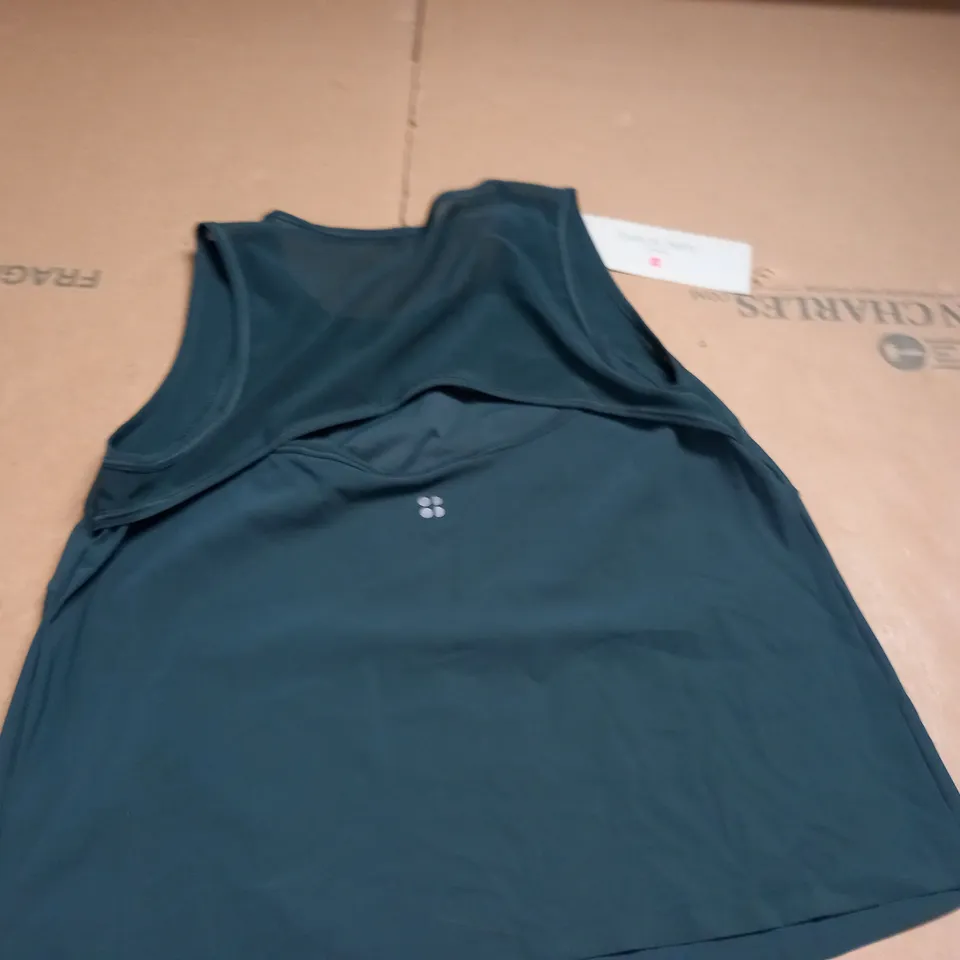 SWEATY BETTY SWIFTY WORKOUT TANK IN GREEN - XXS