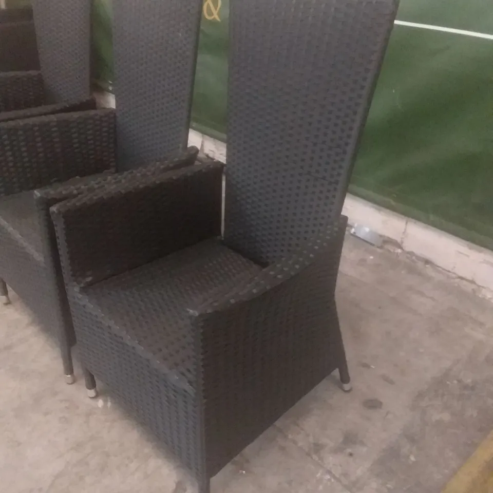 X3 BLACK GARDEN CHAIRS