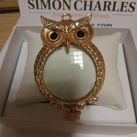 KIM & CO MAGNIFYING OWL NECKLACE 