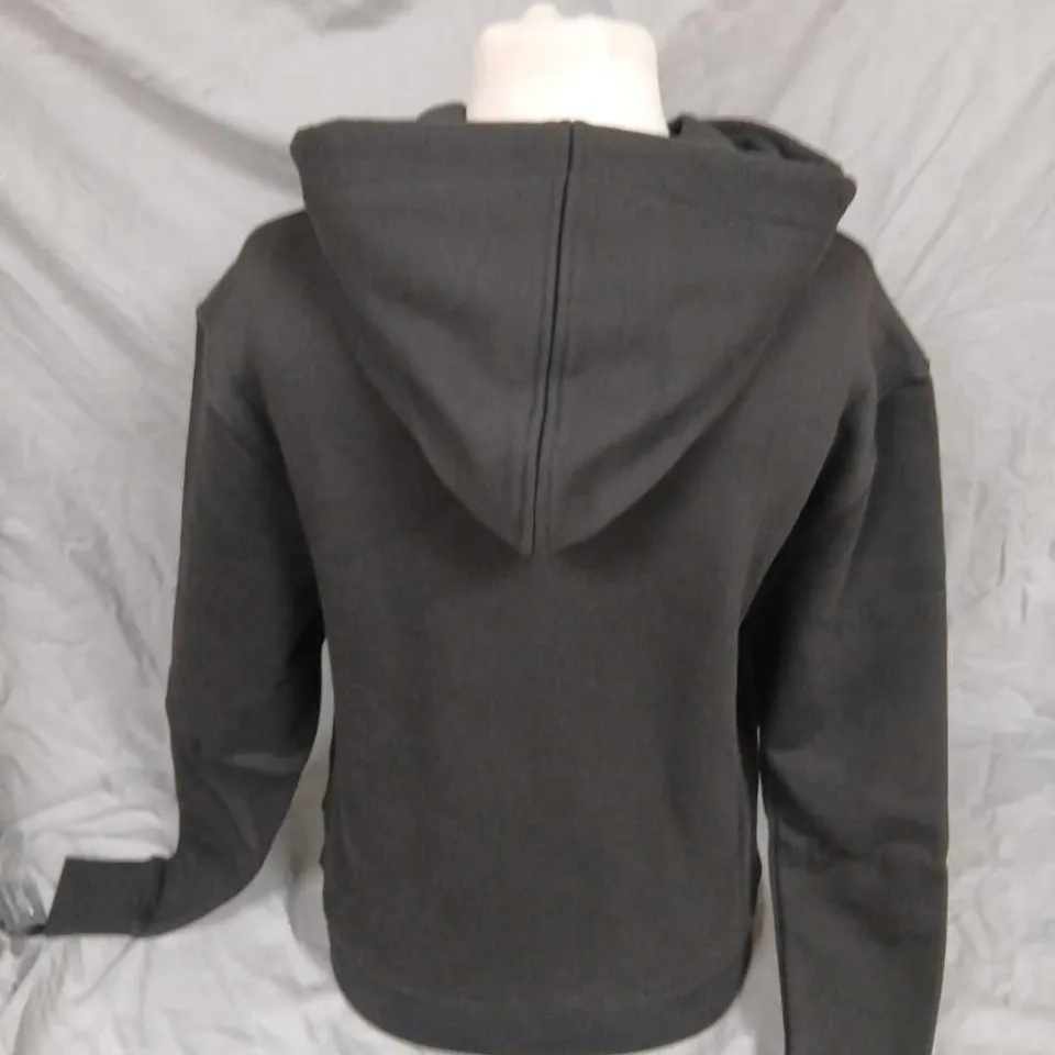 AMI ALEXANDRE MATTIUSSI BLACK HOODIE WITH PINK LOGO SIZE XS