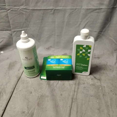 APPROXIMATELY 30 ASSORTED MEDICAL RELATED PRODUCTS TO INCLUDE SPECSAVERS CONTACT LENS CLEANSER, NICORETTE LOZENGES ETC
