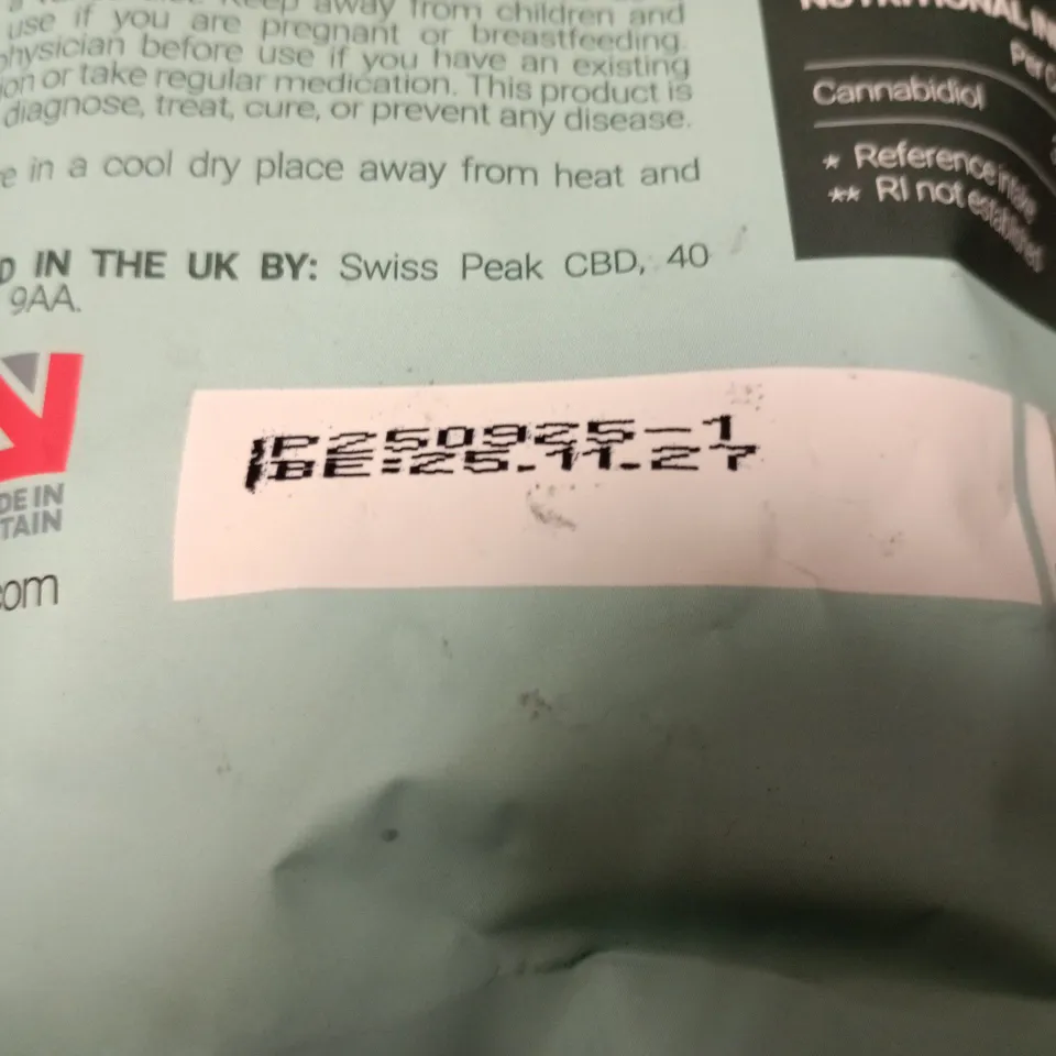 SWISS PEAK CBD GUMMIES – FRUIT BEARS, 3200MG CBD, 500G