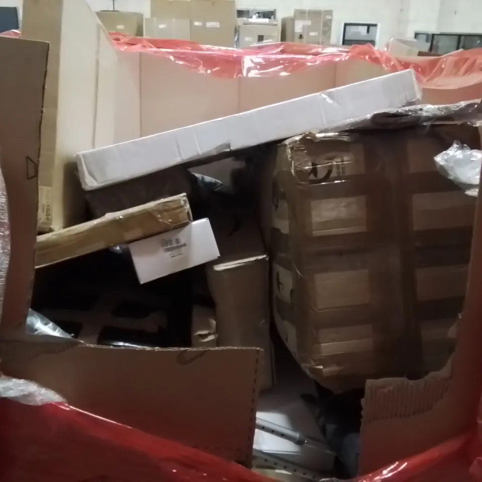 PALLET OF ASSORTED HOUSEHOLD GOODS AND PRODUCTS TO INCLUDE;CADDY,SECURITY SYSTEM,CHAIR