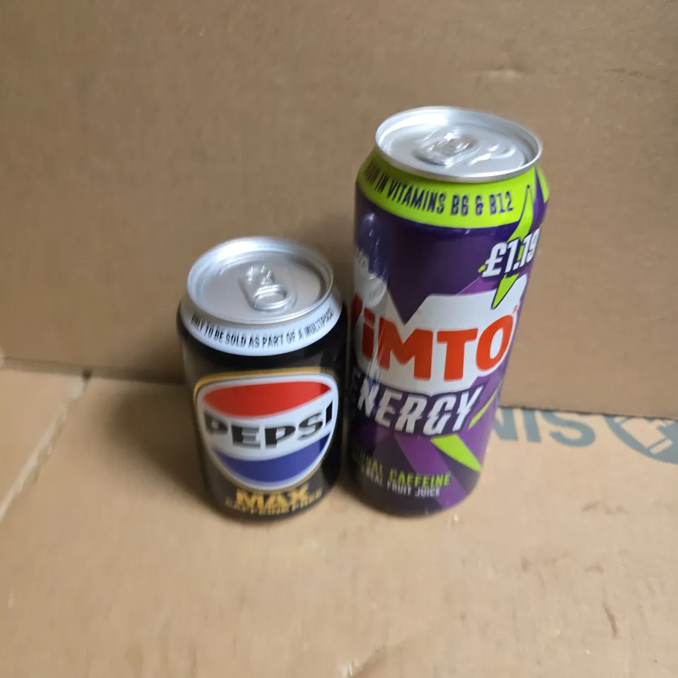 APPROXIMATELY 16 ASSORTED DRINKS TO INCLUDE PEPSI MAX CAFFEINE FREE & VIMTO ENERGY