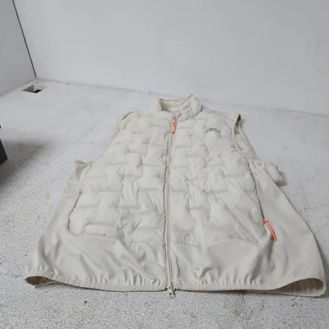 ADIDAS CREAM QUILTED PUFFER VEST – UK 16-18 (L)