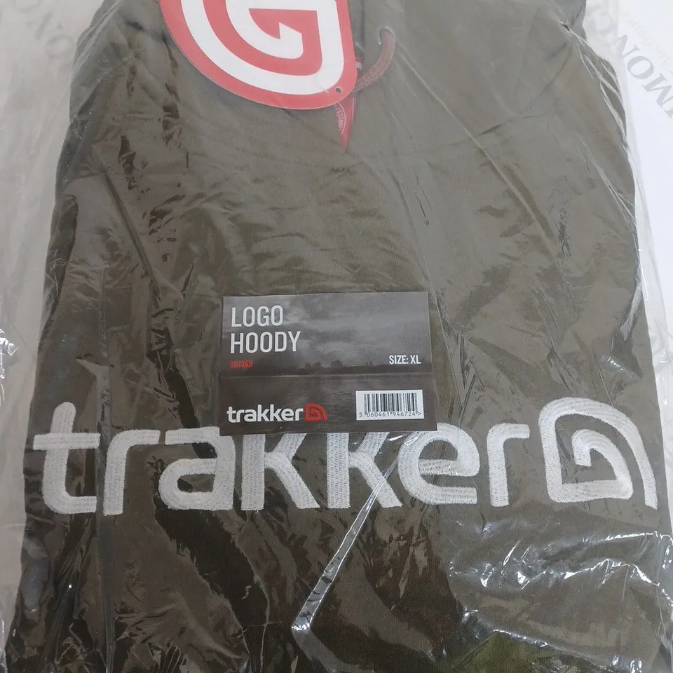 TRAKKER CR LOGO HOODIE - GREEN/BROWN - SIZE XL