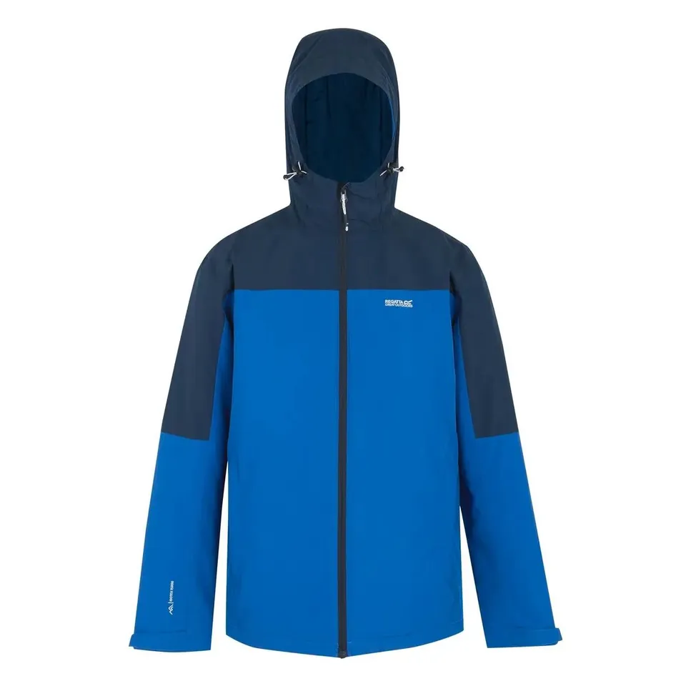 BRAND NEW REGATTA HOODED WATERPROOF JACKET THORNRIDGE SNORKEL BLUE/MOONLIGHT DENIM MEDIUM