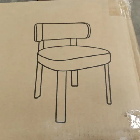 BOXED SET OF 2 FABRIC UPHOLSTERED DINING CHAIRS