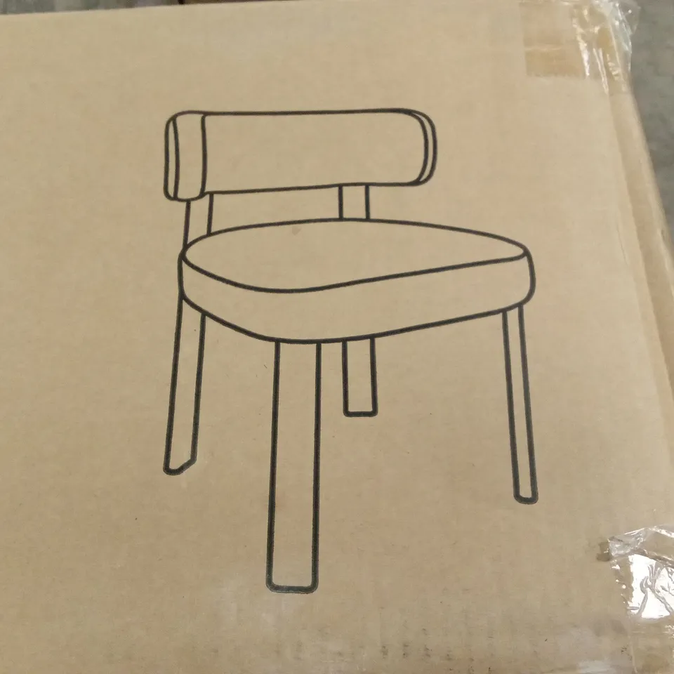 BOXED SET OF 2 FABRIC UPHOLSTERED DINING CHAIRS
