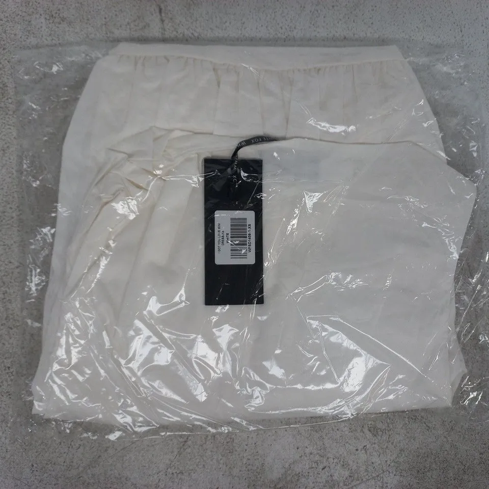 BAGGED WHITE FOX I GOT YOU LOVE MINI DRESS IN WHITE SIZE XS