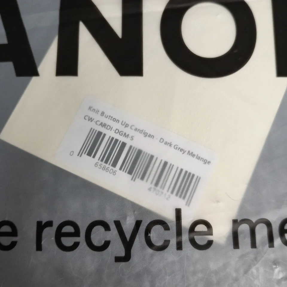 BAGGED ADANOLA KNIT BUTTON UP CARDIGAN – DARK GREY MELANGE - SMALL