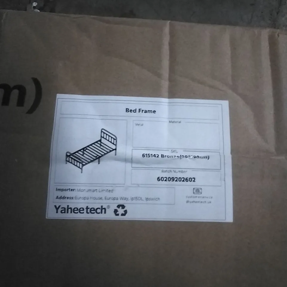 BOXED YAHEETECH BEDFRAME- BRONZE (1 BOX)