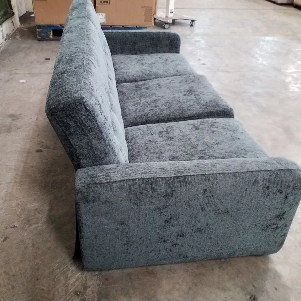 QUALITY DESIGNER 3 SEATER SOFA - GREY FABRIC 