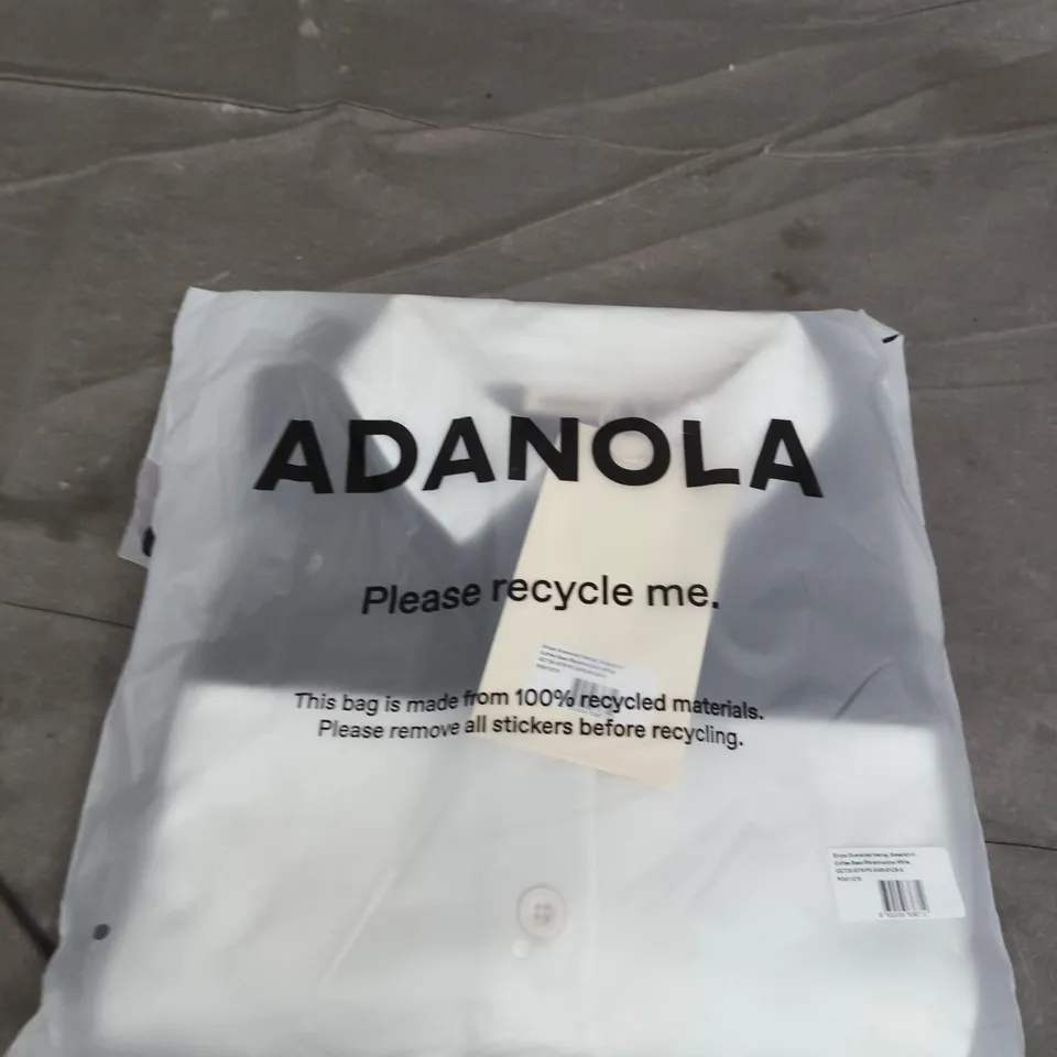 ADANOLA STRIPE OVERSIZED HENLEY SWEATSHIRT – COFFEE BEAN / MARSHMALLOW WHITE - S