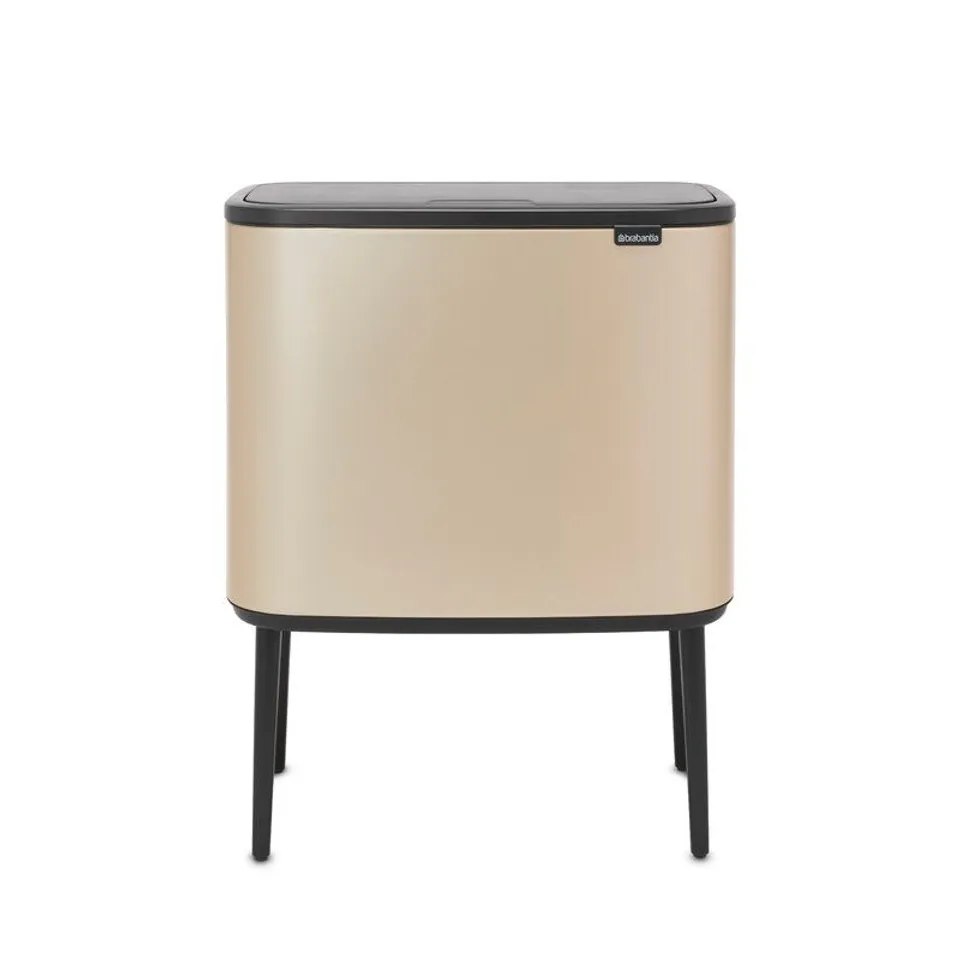 Brabanita BO TOUCH TOP RUBBISH BIN WITH TWO INNER BUCKET COMPARTMENTS 