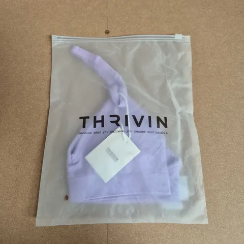 BAGGED THRIVIN ELEVATE SCULPTING SEAMLESS ADJUSTABLE HALTER BRA IN LILAC - SMALL