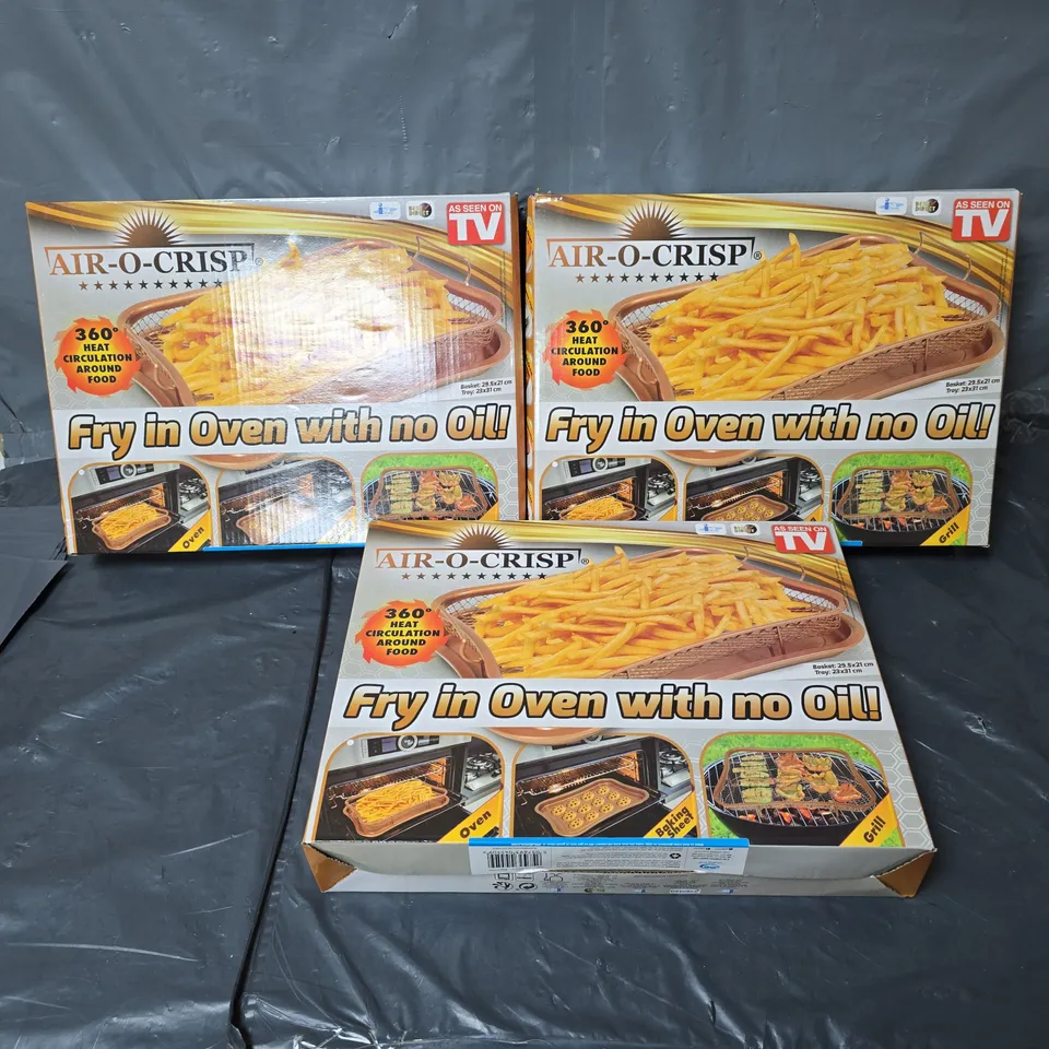 3 BOXED AIR O CRISP OVEN BASKET 