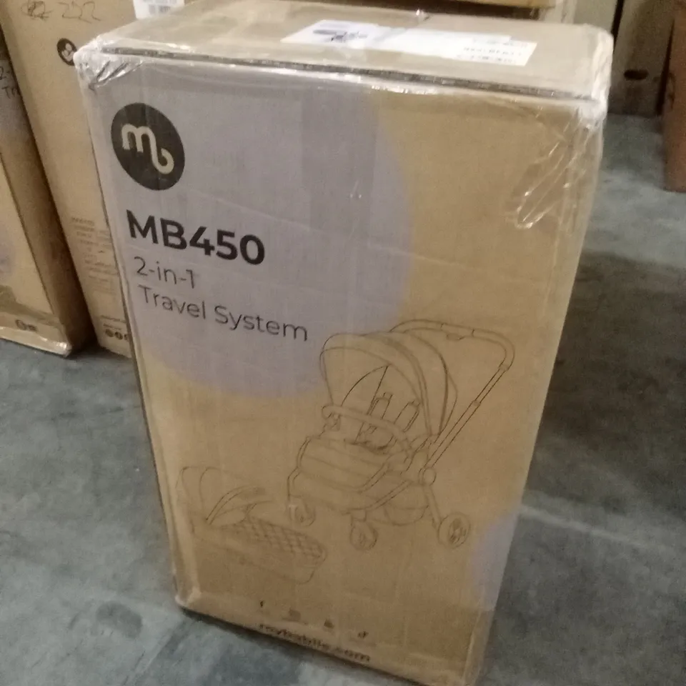 BOXED MY BABIIE MB450 STROLLER & CARRYCOT - STEEL BLUE