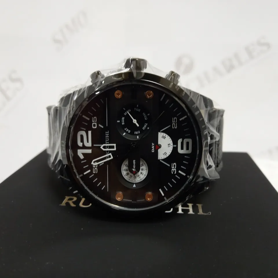 RUCKSTUHL CHRONOGRAPH LEATHER STRAP WATCH RRP £560
