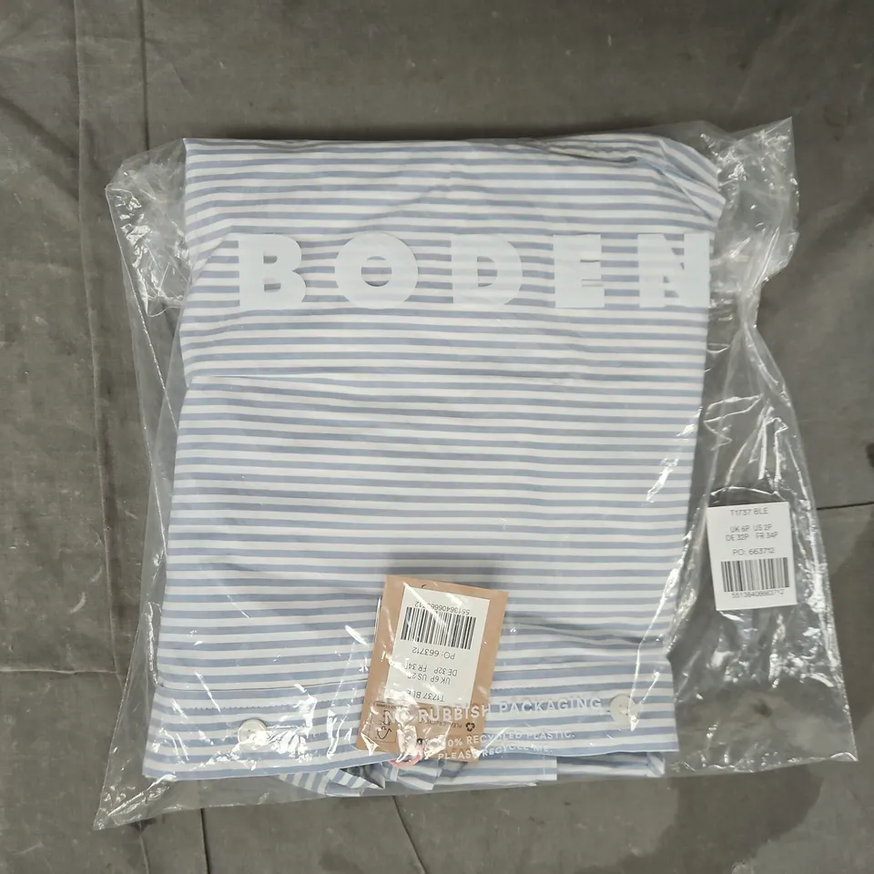 BAGGED BODEN STRIPED SHIRT IN BLUE SIZE 6P