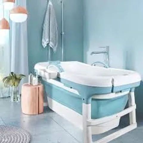 BOXED SCHWÄNLEIN FOLDABLE ADULT BATHTUB 138X64X54CM - BLUE