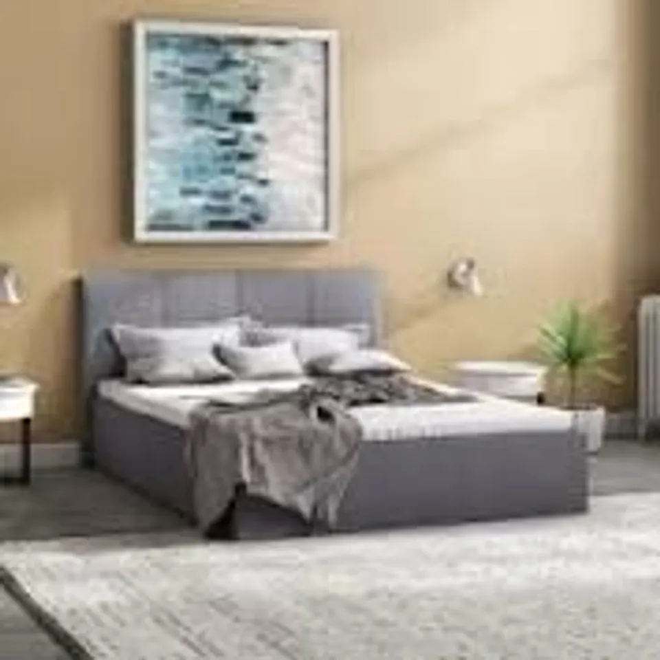BOXED FUSION UPHOLSTERED STORAGE BED- DOUBLE (2 BOXES)