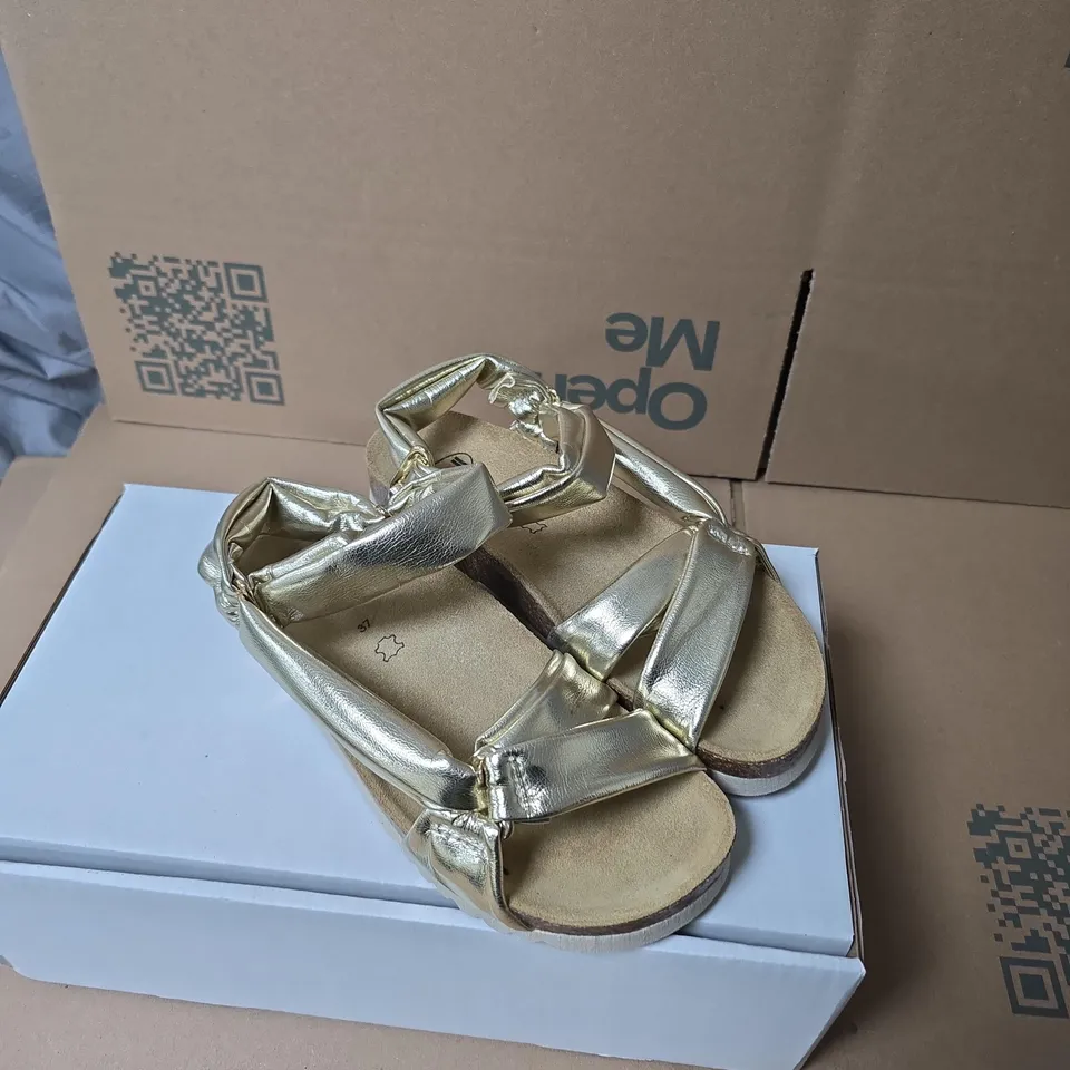 SCHOLL SOFTSTEP WOMEN'S SANDALS – METALLIC GOLD/SILVER, EU 37 (UK 4.5)