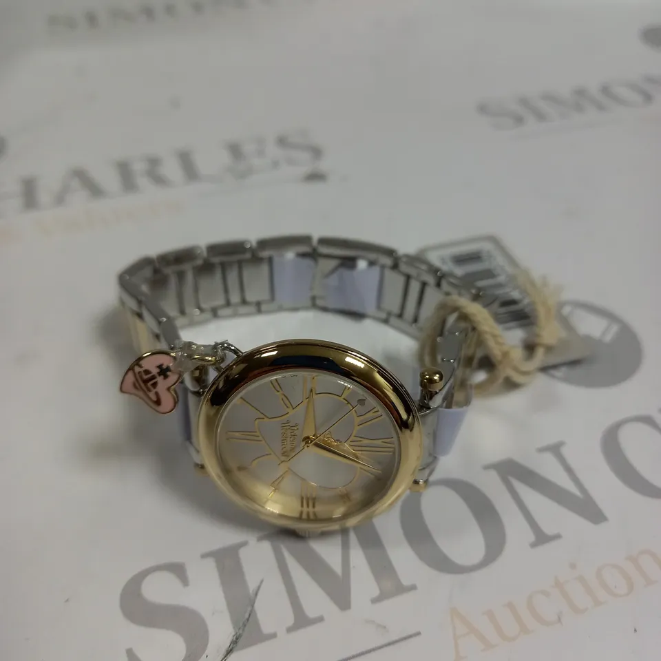 BOXED VIVIENNE WESTWOOD LADIES TWO-TONE ORB WATCH