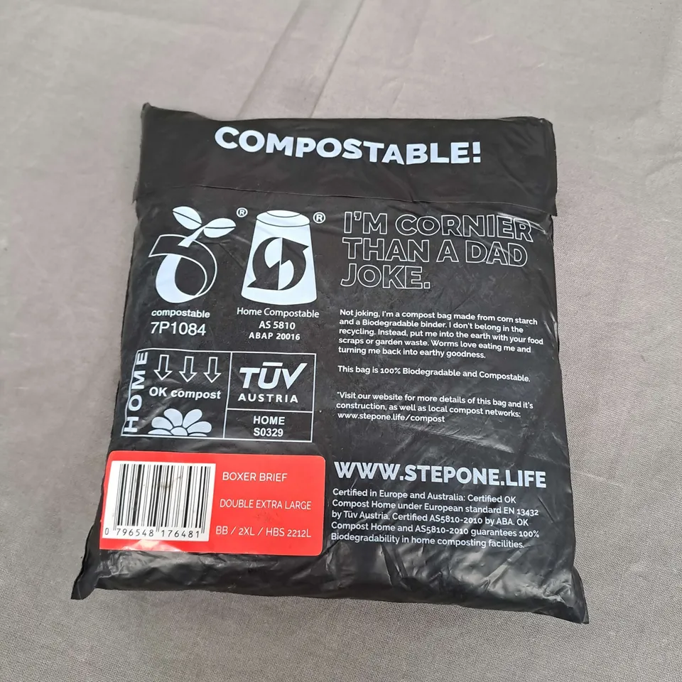 STEP ONE BOXER BRIEFS IN CORAL SIZE 2XL