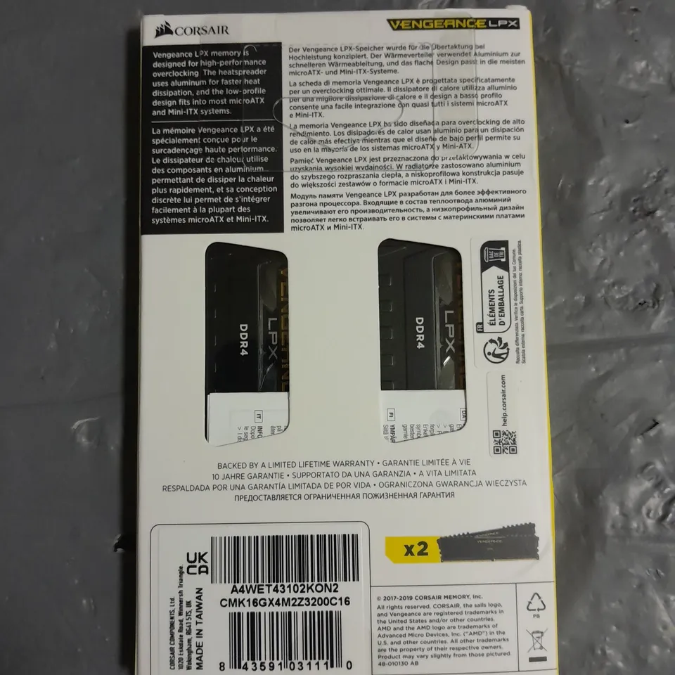 SEALED CORSAIR VENGEANCE LPX 2X8GB 3200MHZ DDR4 RAM