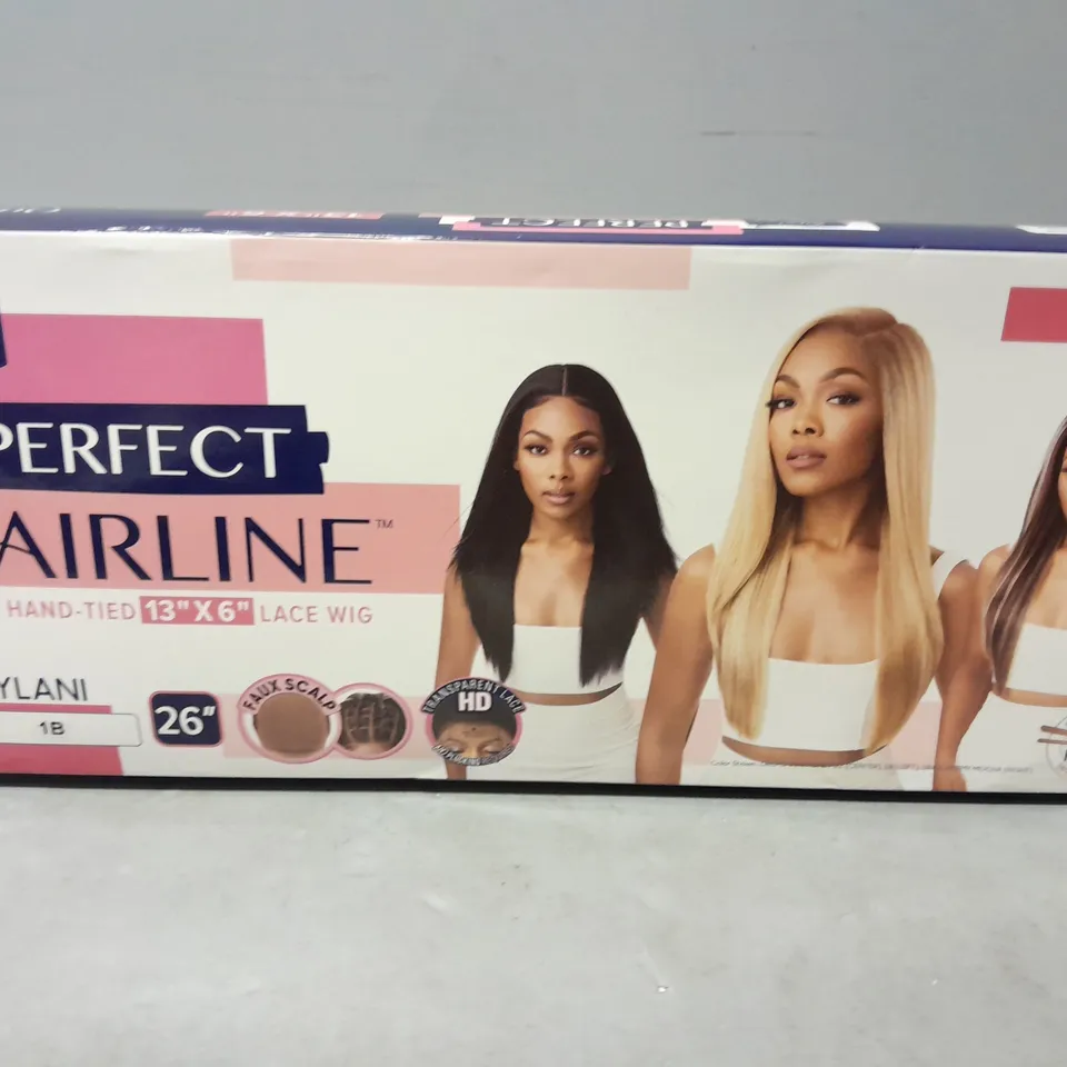 BOXED LACE FRONT PERFECT HAIRLINE FULLY HAND-TIED 13"x6" LACE WIG IN BLACK (JAYLANI 1B)