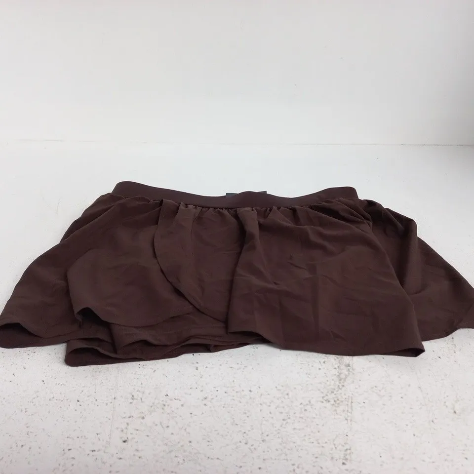 GOODMOVE LAYERED SHORTS – UK 12, BROWN WOMENS