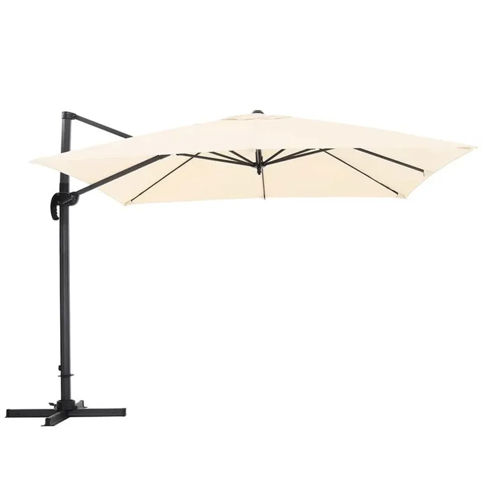 BOXED AAROON 3M × 2M RECTANGULAR TRADITIONAL PARASOL 