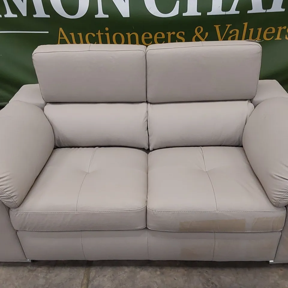 QUALITY DESIGNER BRADY 2 SEATER LEATHER SOFA