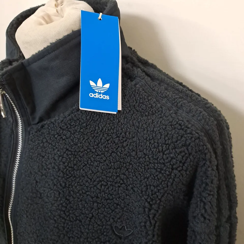 ADIDAS BLACK FLEECE 1/2 ZIP SIZE LARGE 