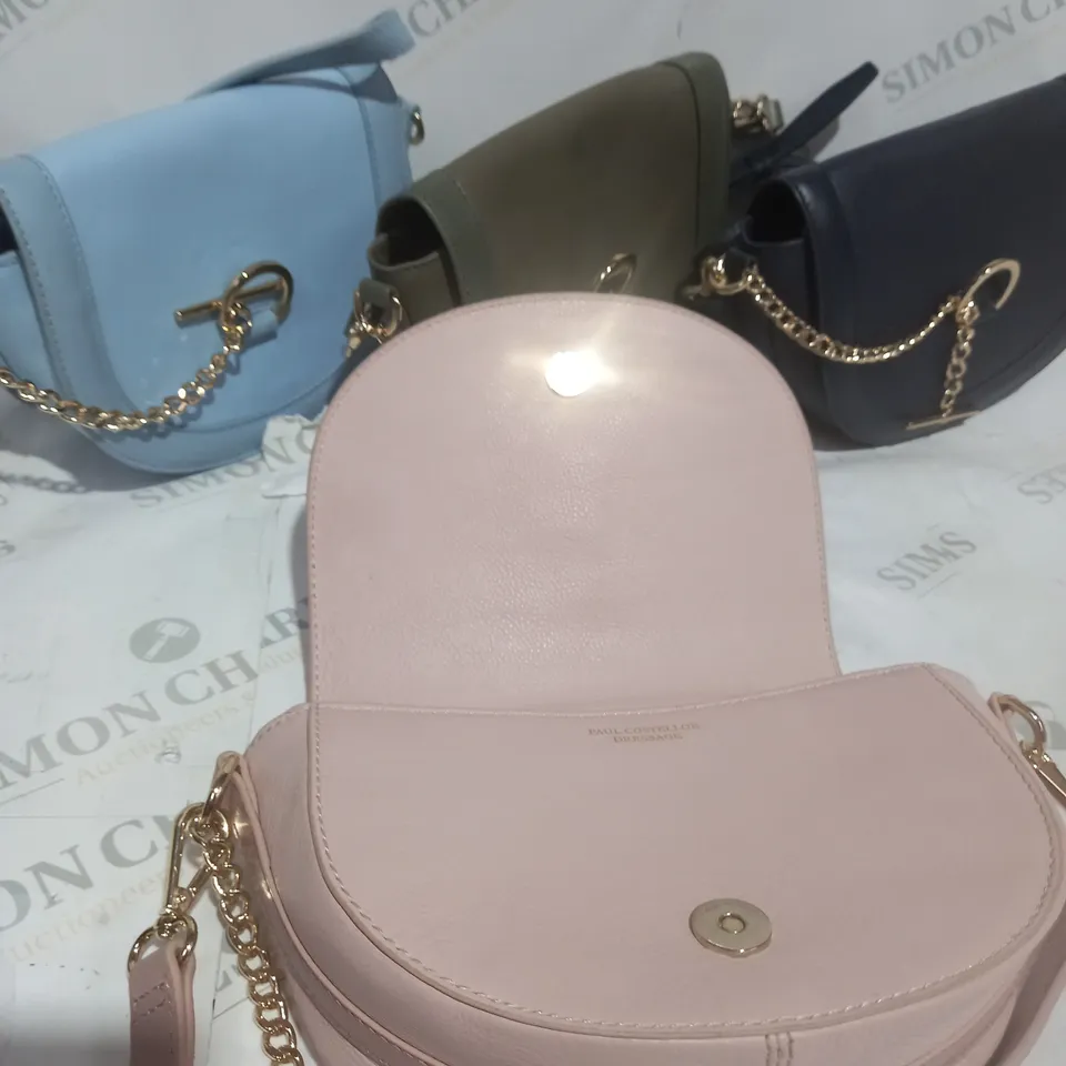 PAUL COSTELLOE DRESSAGE SET OF 4 BAGS TO INCLUDE BLUE, PINK, GREEN ETC