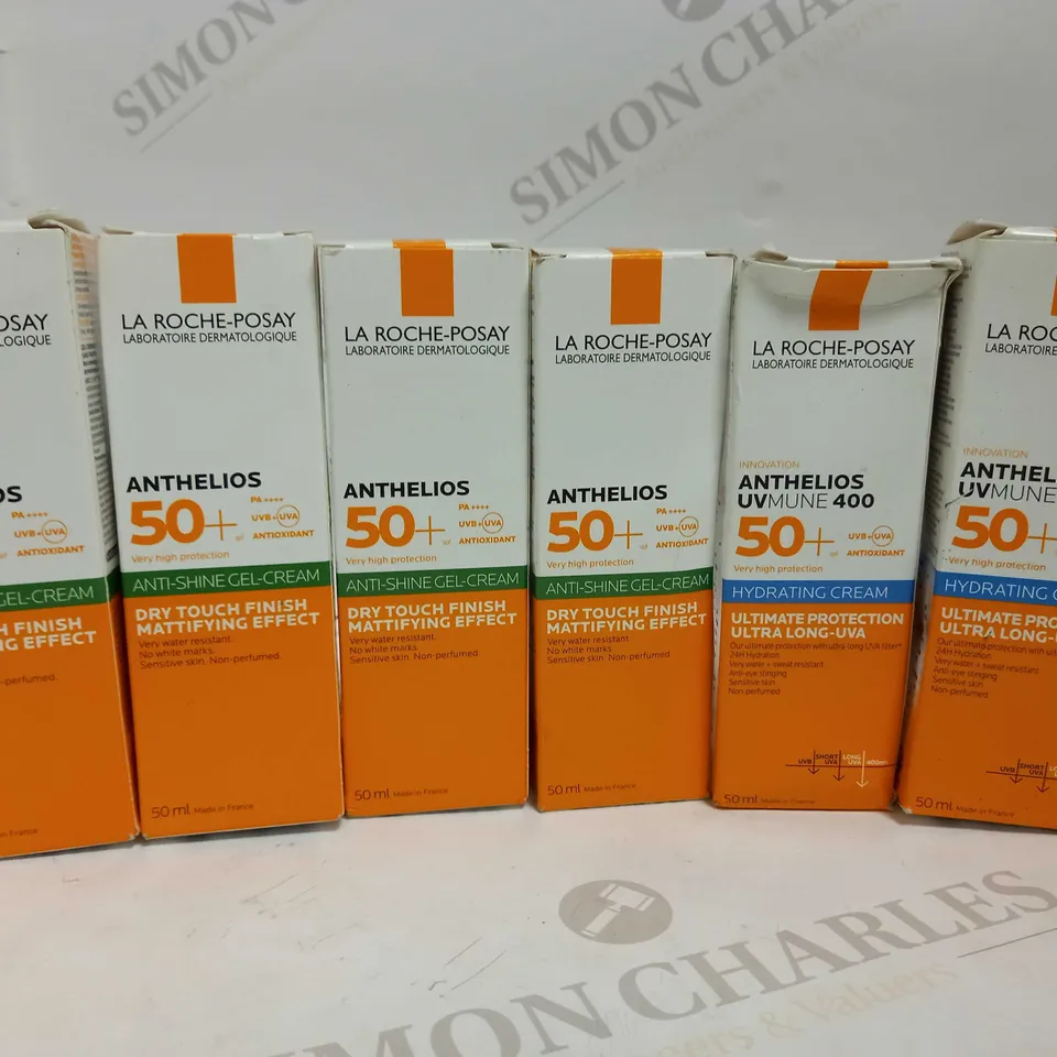 LOT OF 6 LA ROCHE POSAY HIGH SPF SKIN CARE ITEMS (6 X 50ML)