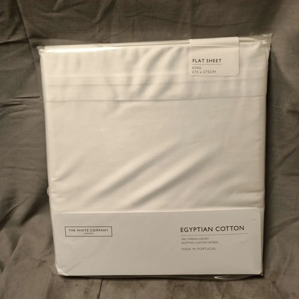THE WHITE COMPANY LONDON KING FLAT SHEET EGYPTIAN COTTON SEALED